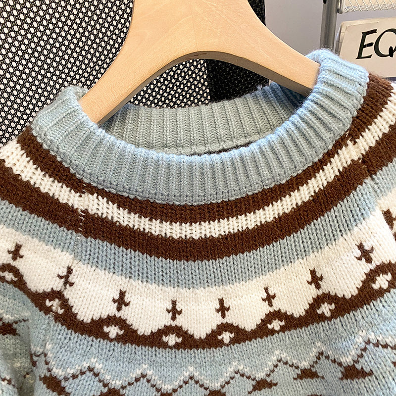 Thermal cashmere sweater loose tops for women