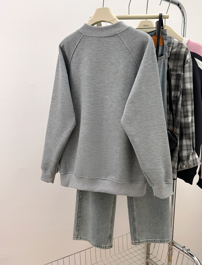 Complex milk silk tops spring and autumn hoodie for women