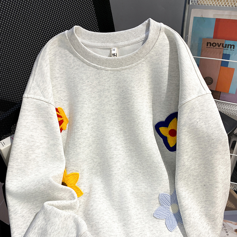 Thermal couples hoodie plus velvet long tops