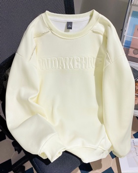 Loose Korean style hoodie plus velvet large yard tops for men