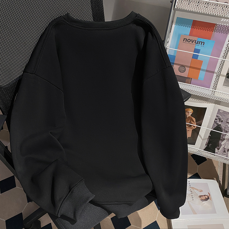 Loose Korean style hoodie plus velvet large yard tops for men