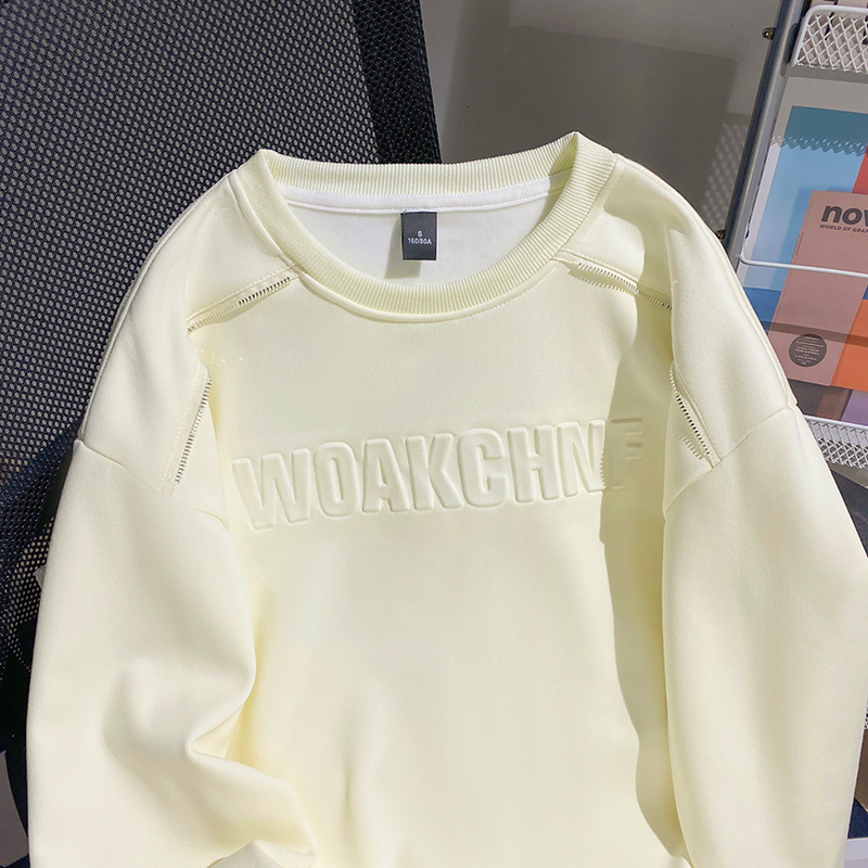 Loose Korean style hoodie plus velvet large yard tops for men