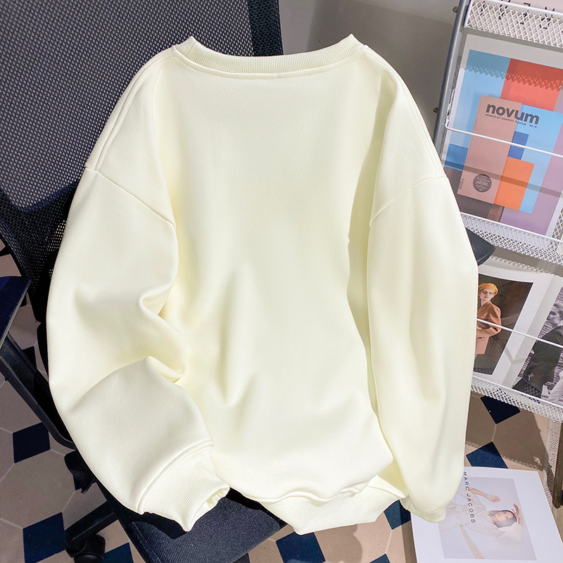 Loose Korean style hoodie plus velvet large yard tops for men