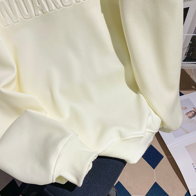 Loose Korean style hoodie plus velvet large yard tops for men