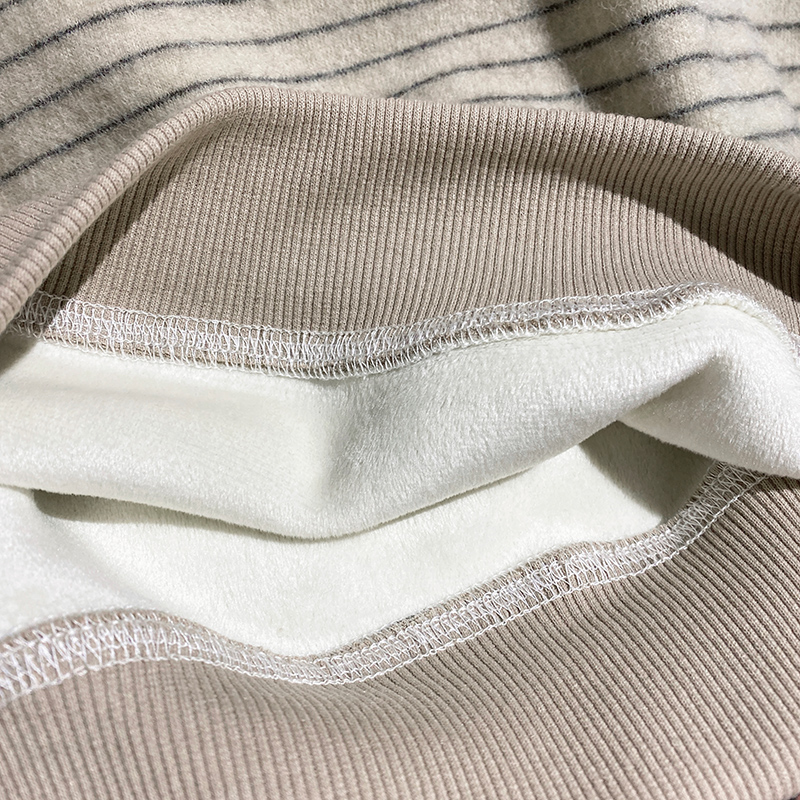 Loose stripe hoodie large yard tops for women