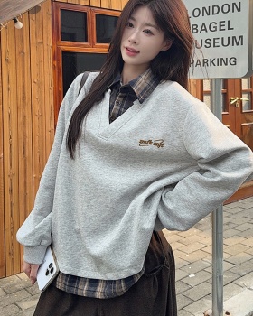 Spring and autumn Korean style T-shirt loose tops