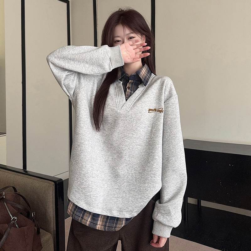 Spring and autumn Korean style T-shirt loose tops