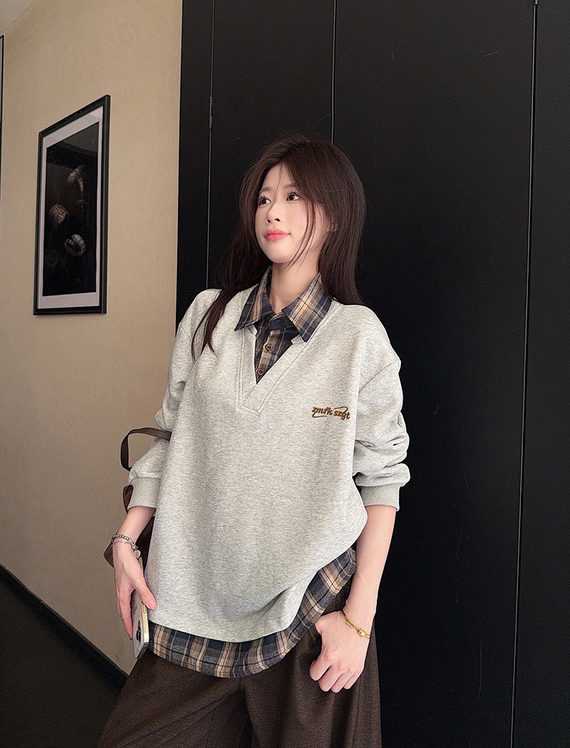 Spring and autumn Korean style T-shirt loose tops