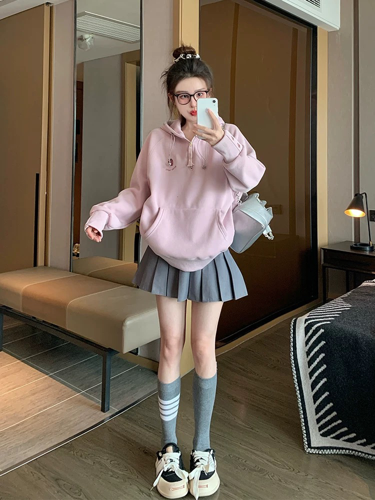 Loose Western style tops spring and autumn hoodie for women