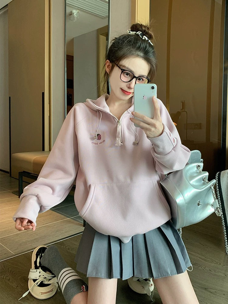 Loose Western style tops spring and autumn hoodie for women