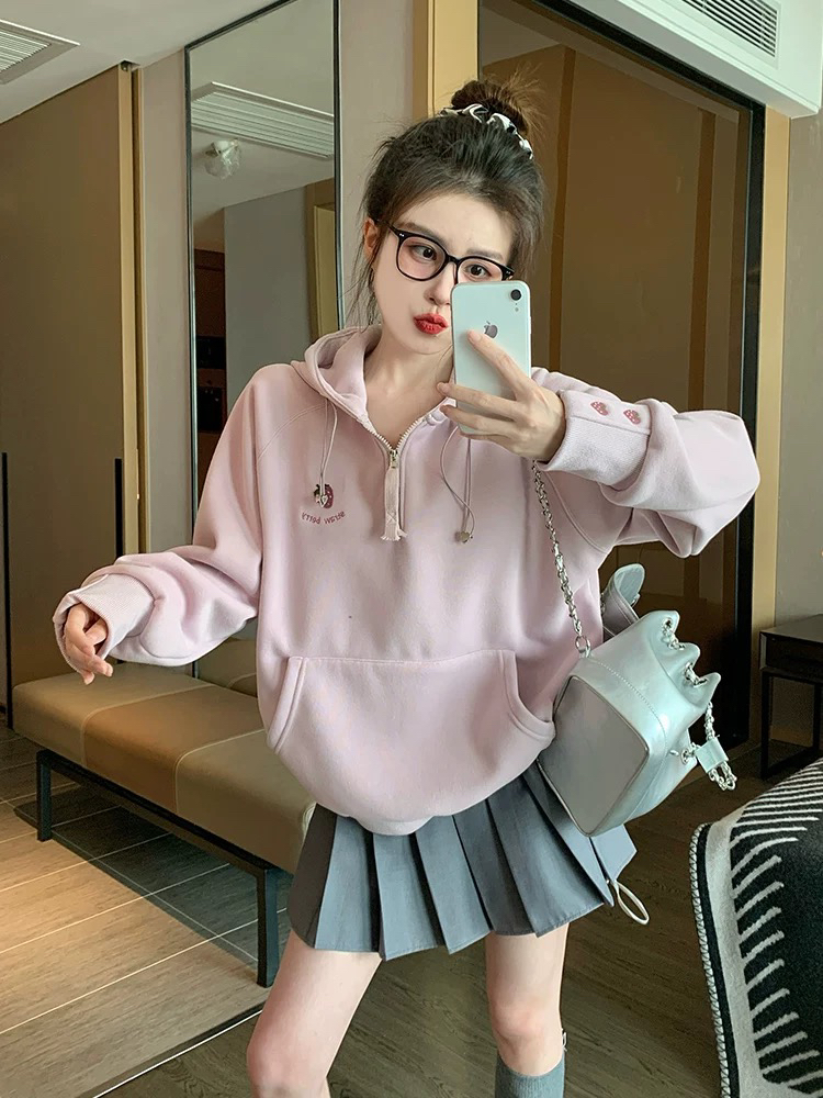 Loose Western style tops spring and autumn hoodie for women