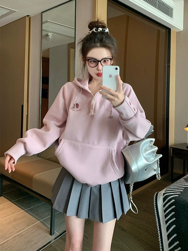 Loose Western style tops spring and autumn hoodie for women