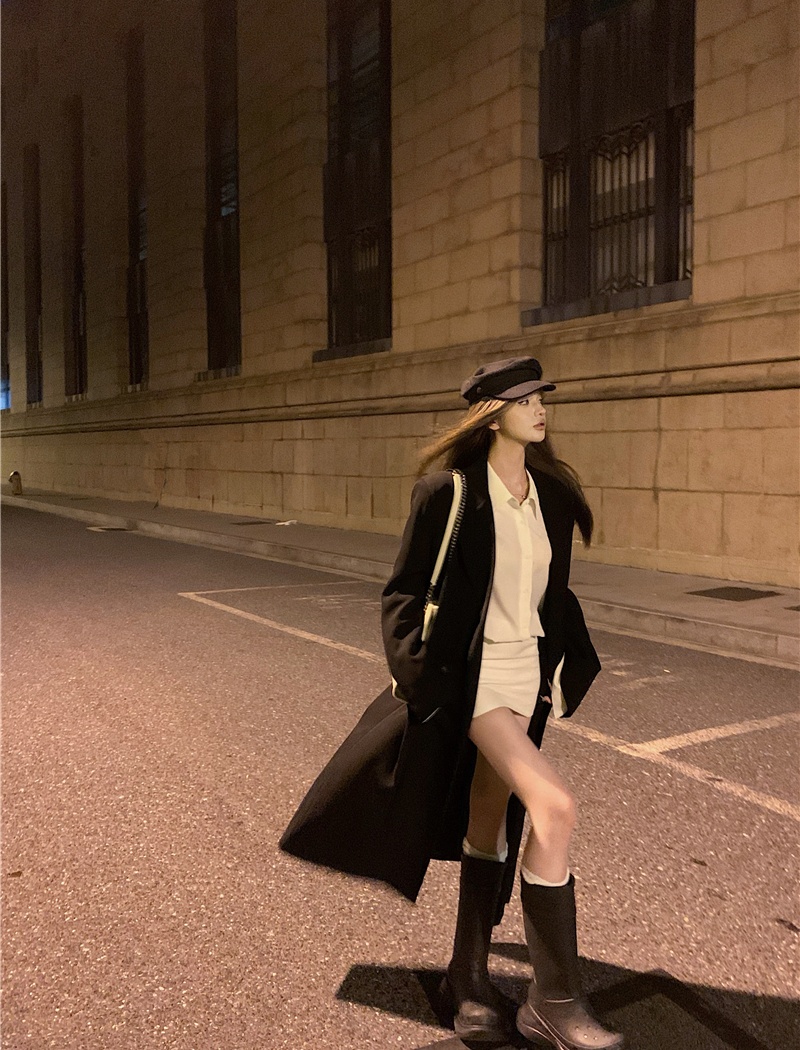 Casual temperament coat loose overcoat for women