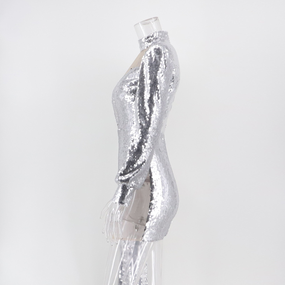 Sequins European style evening dress sexy dress for women