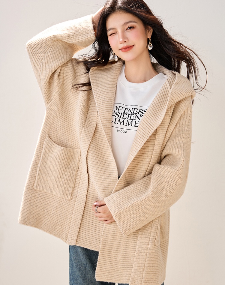 Casual temperament cardigan autumn and winter coat for women