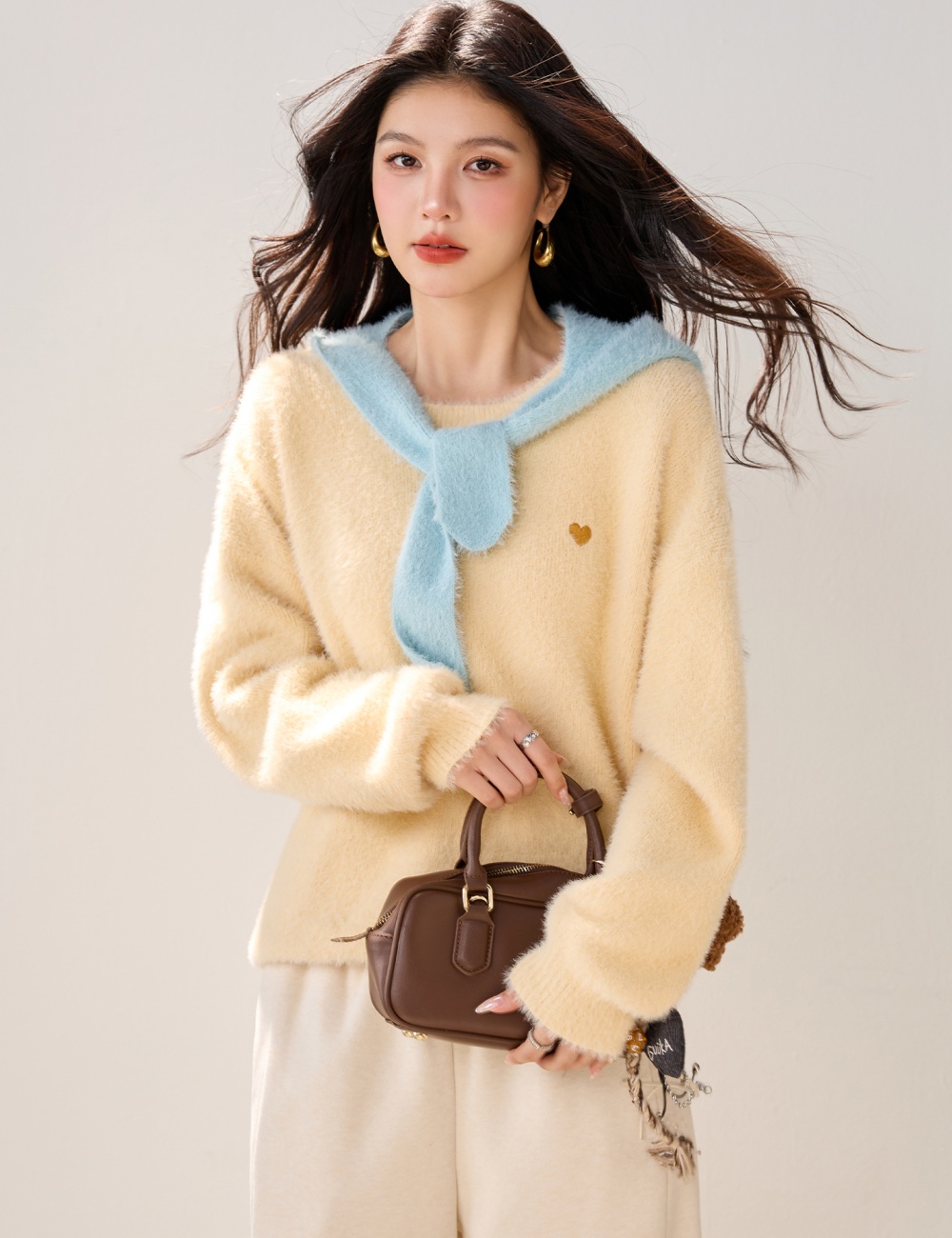 Inside the ride sweater knitted tops for women