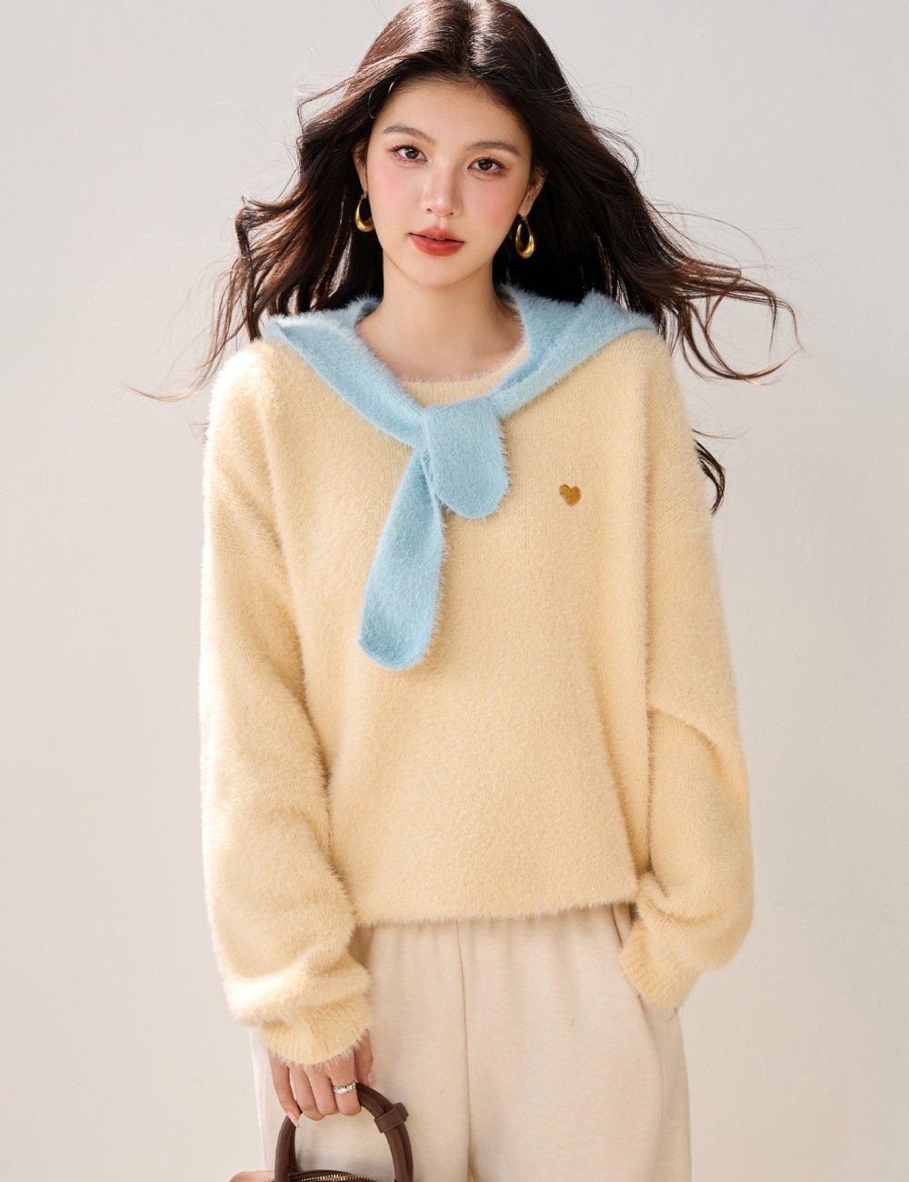 Inside the ride sweater knitted tops for women