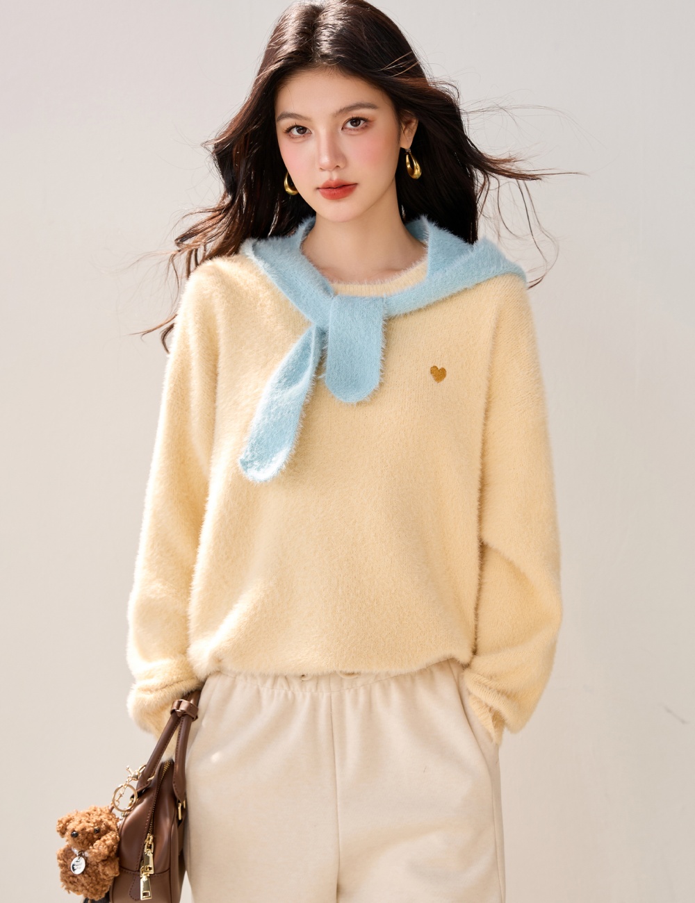 Inside the ride sweater knitted tops for women