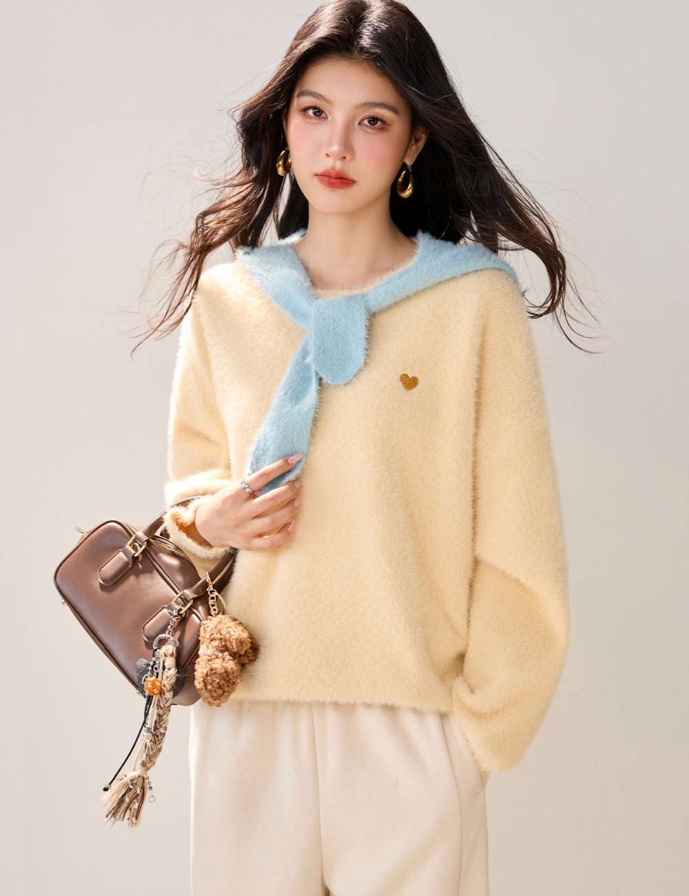 Inside the ride sweater knitted tops for women