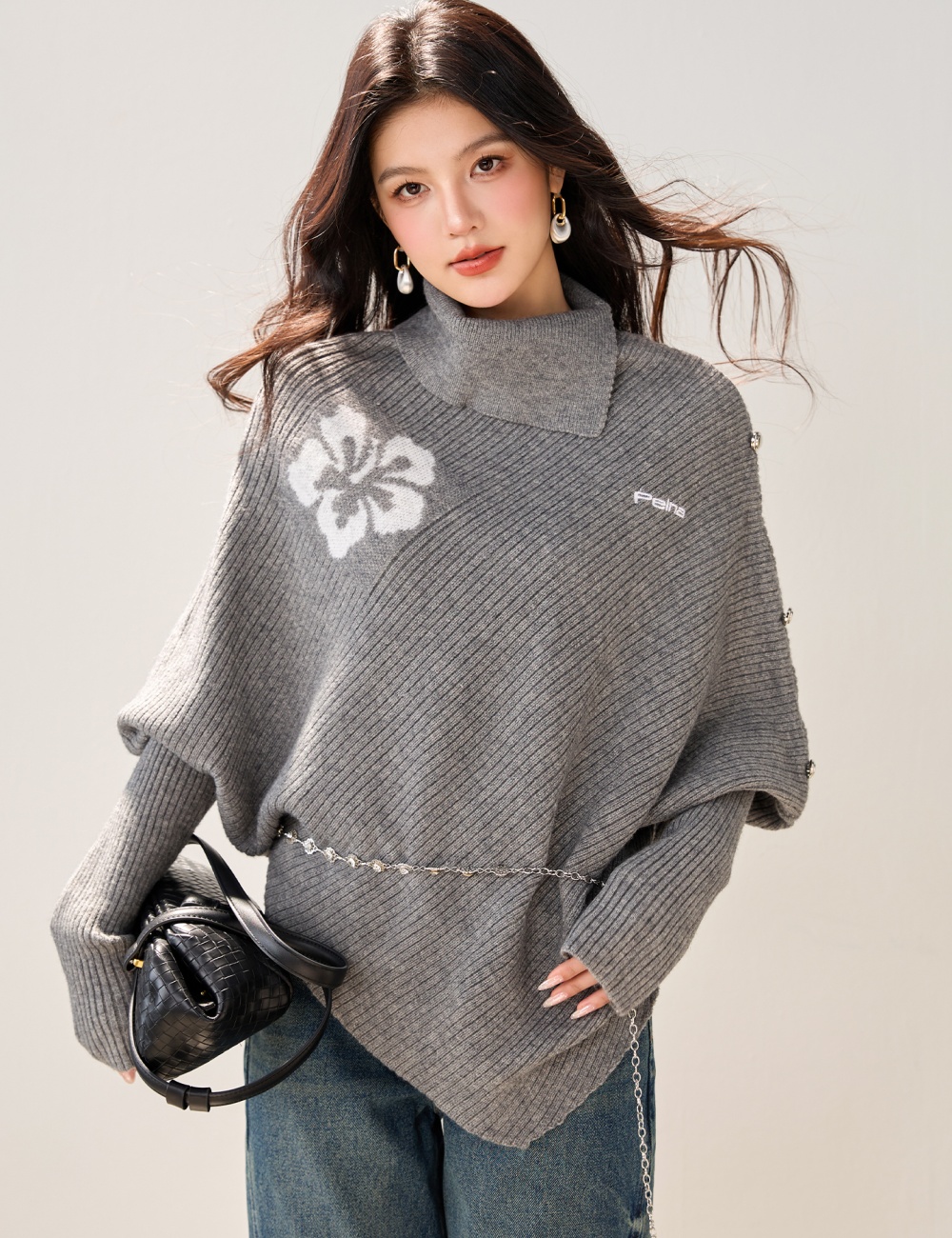 Lazy niche sweater long sleeve autumn cloak for women