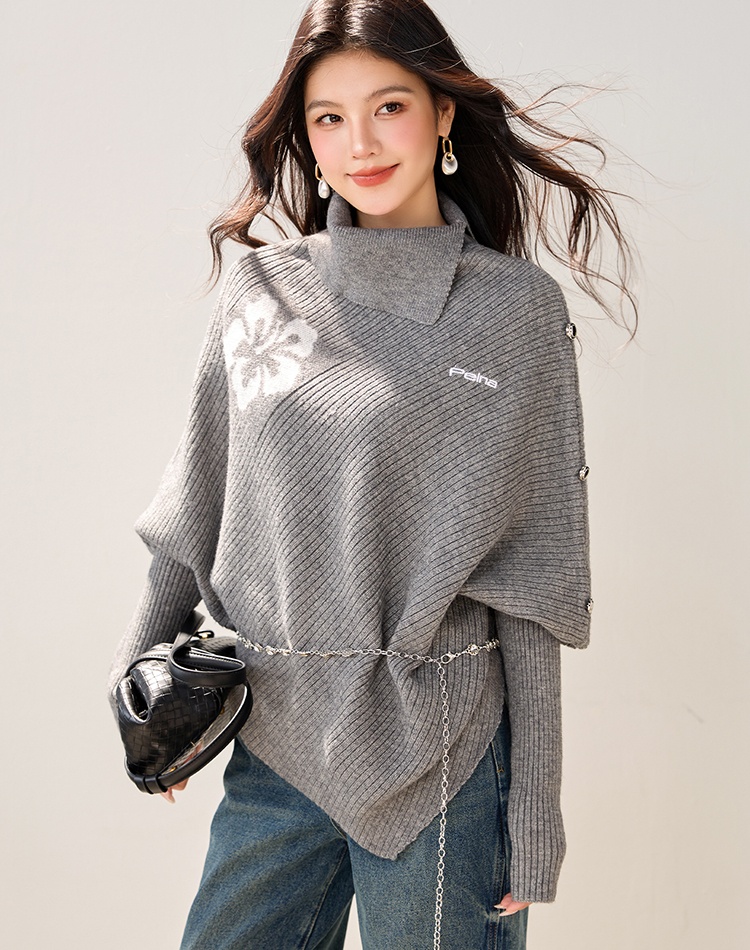 Lazy niche sweater long sleeve autumn cloak for women