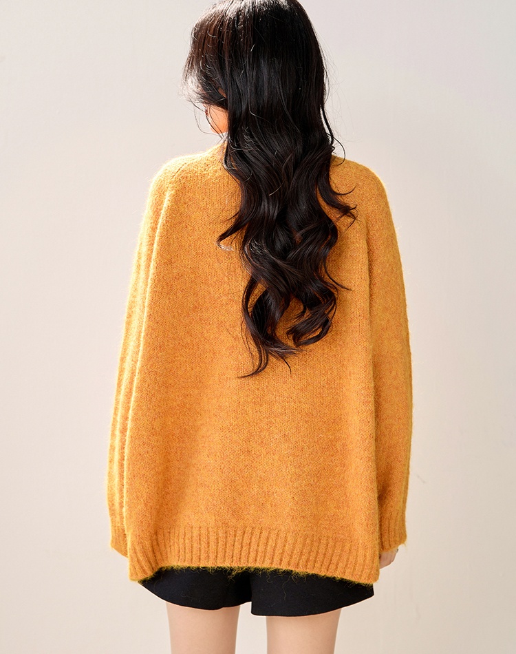 Autumn and winter orange Korean style thick lazy sweater