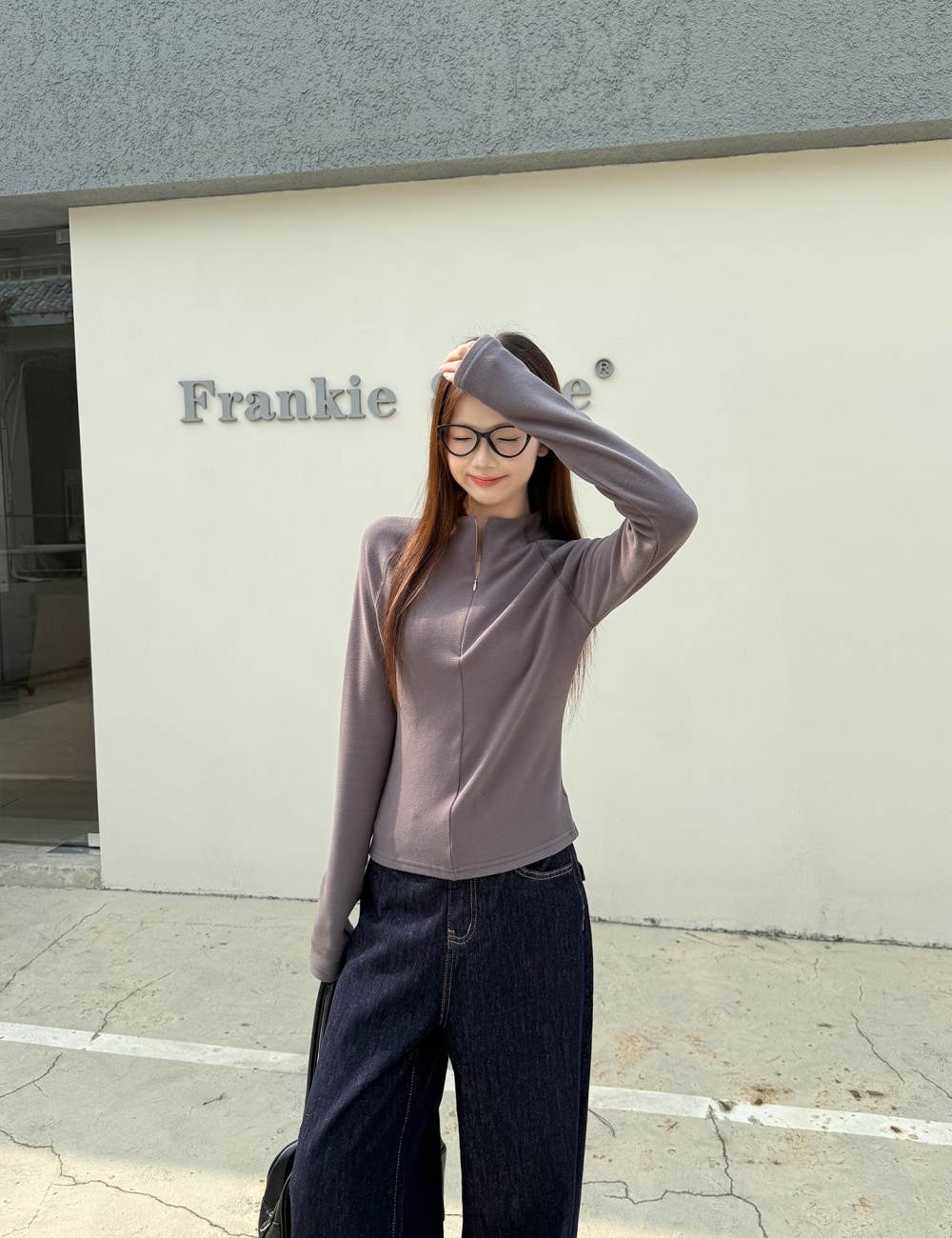 Plus velvet T-shirt half high collar bottoming shirt