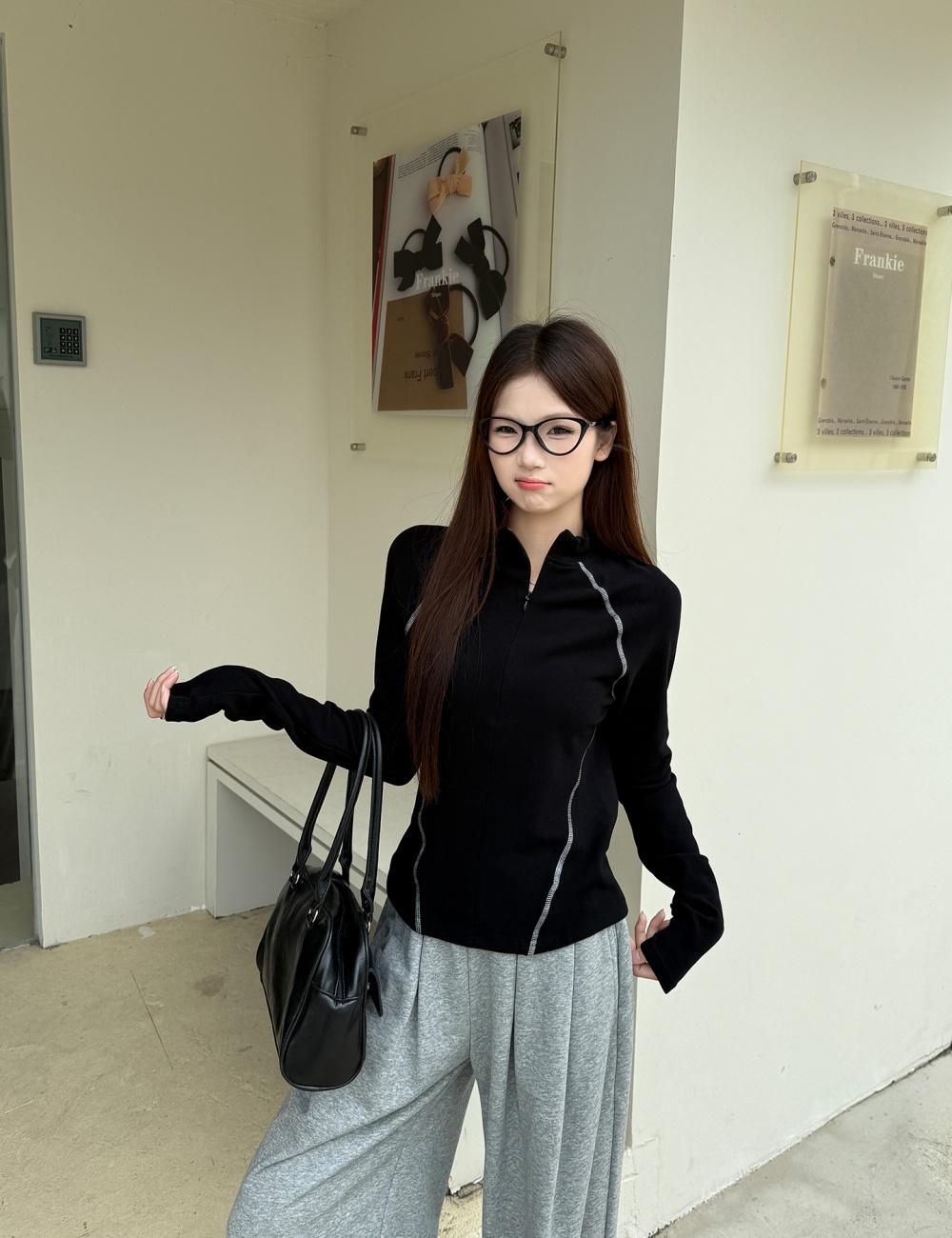 Plus velvet bottoming shirt autumn and winter tops for women