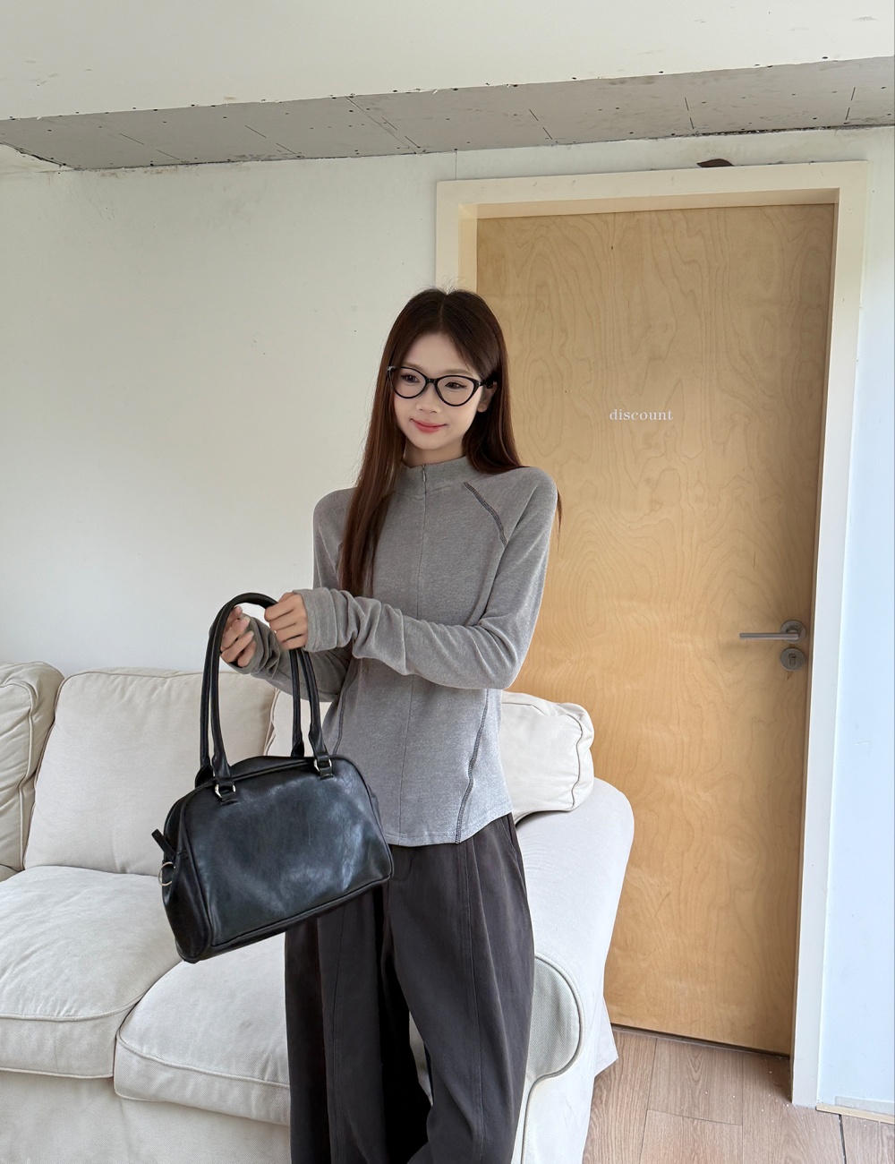 Plus velvet bottoming shirt autumn and winter tops for women