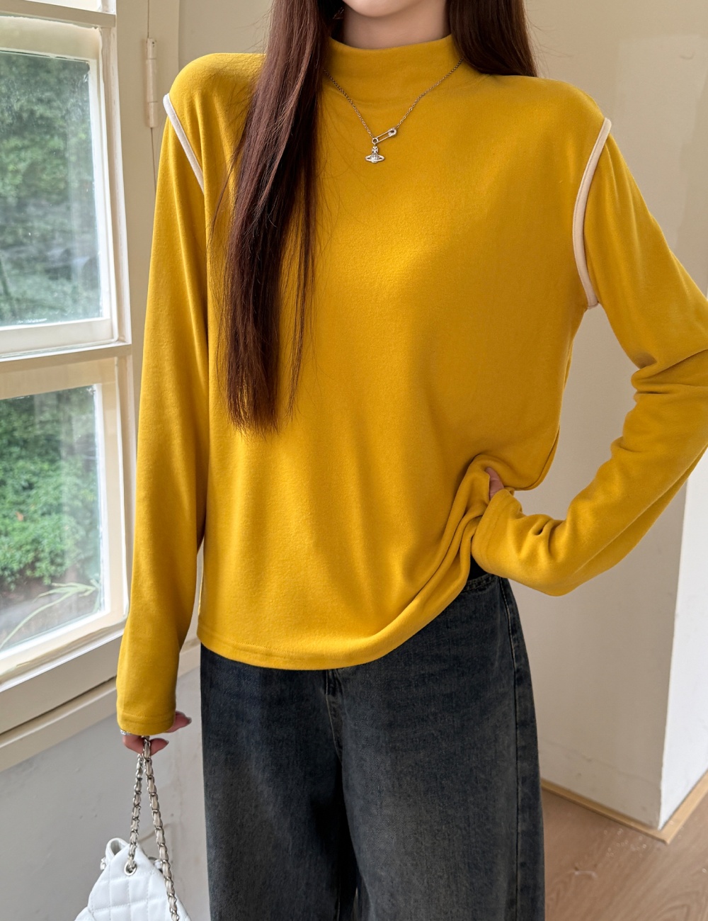 Spring and autumn T-shirt bottoming shirt for women