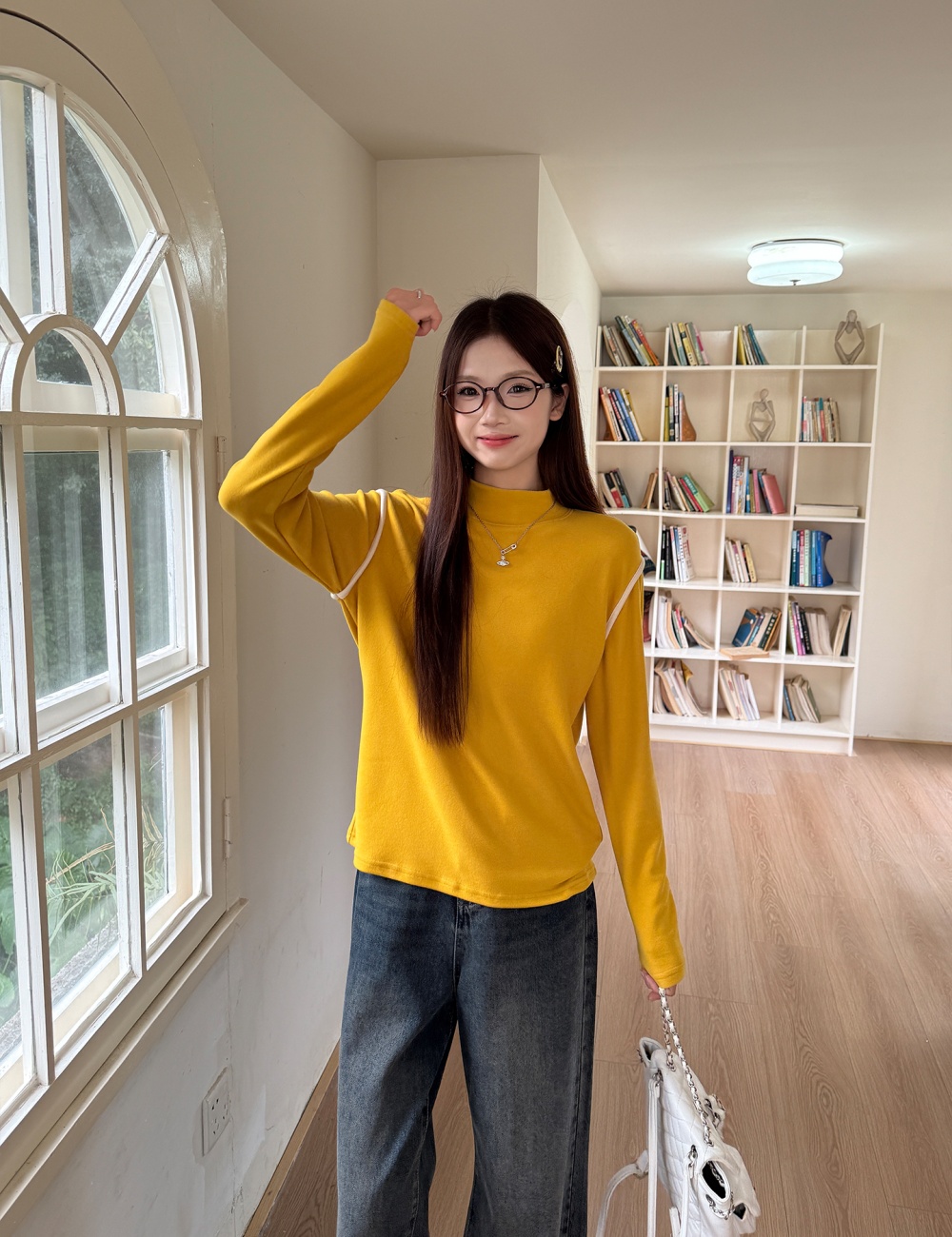 Spring and autumn T-shirt bottoming shirt for women
