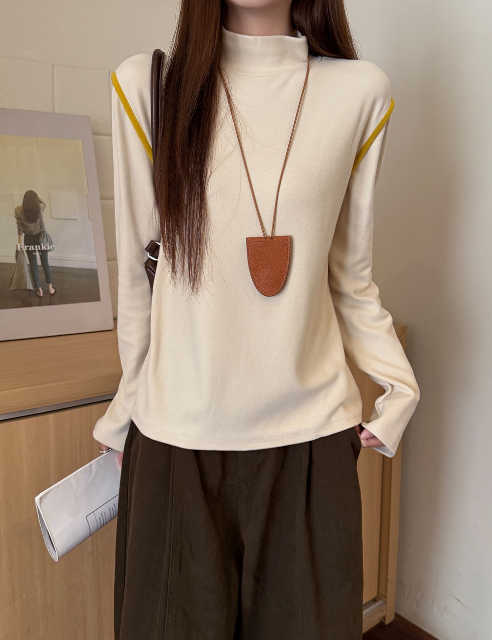 Spring and autumn T-shirt bottoming shirt for women