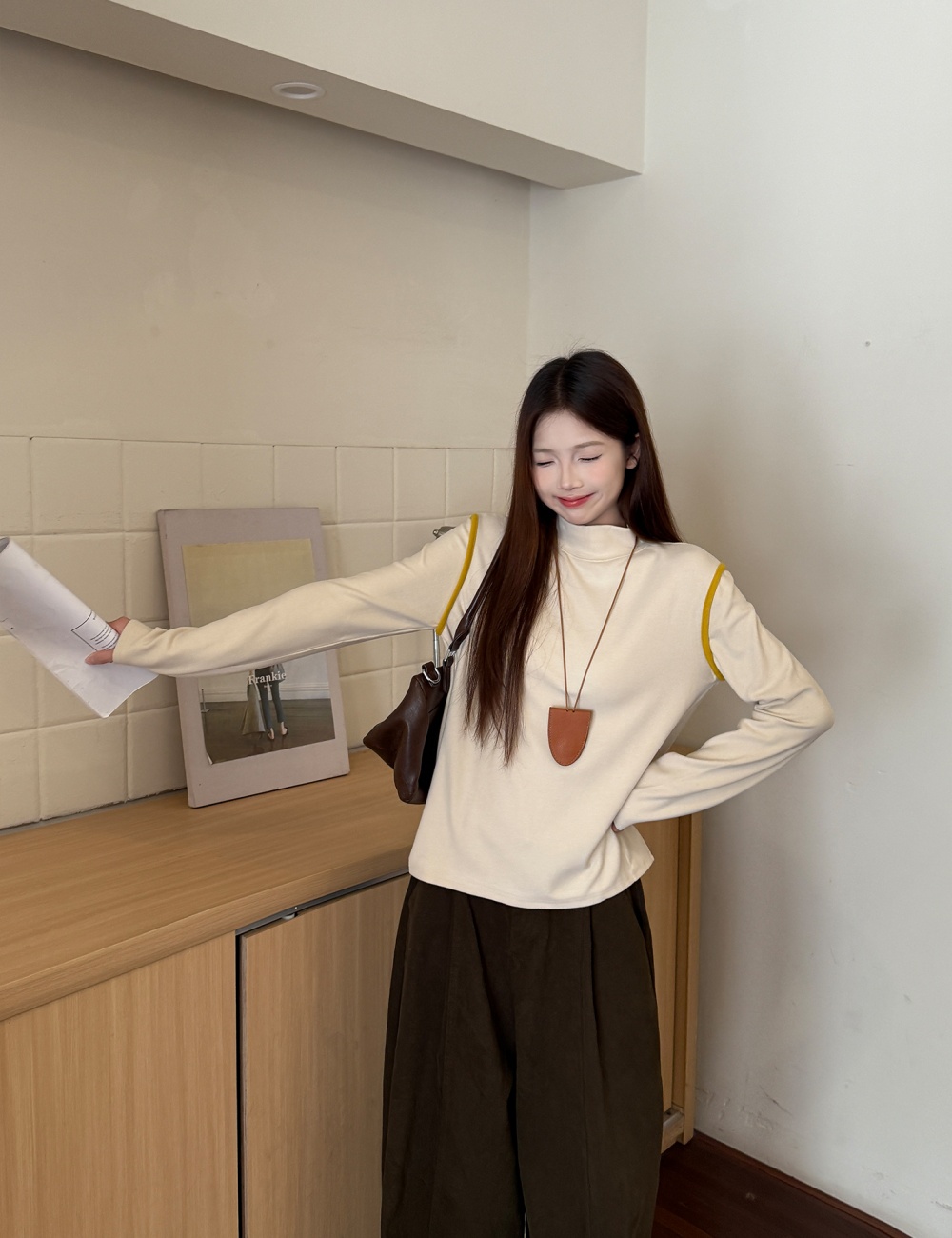 Spring and autumn T-shirt bottoming shirt for women