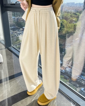 Elastic waist fashion pants temperament wide leg pants