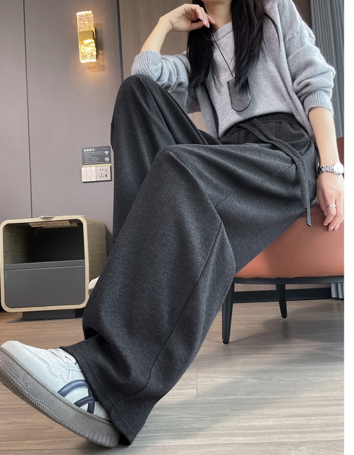 Elastic waist fashion pants temperament wide leg pants