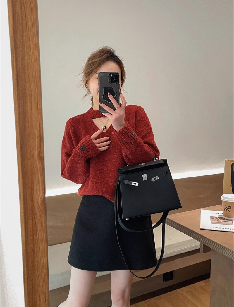 All-match gray skirt black package hip short skirt