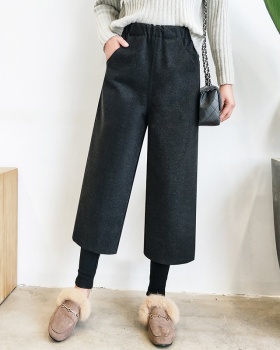Straight pants casual pants woolen long pants for women