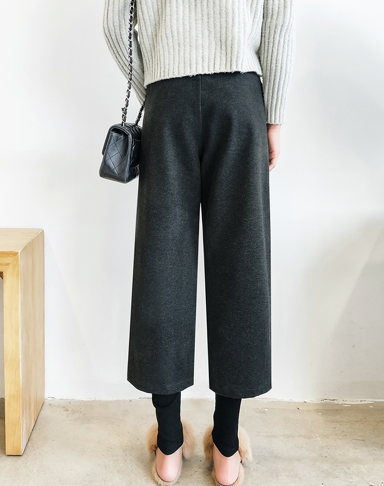 Straight pants casual pants woolen long pants for women