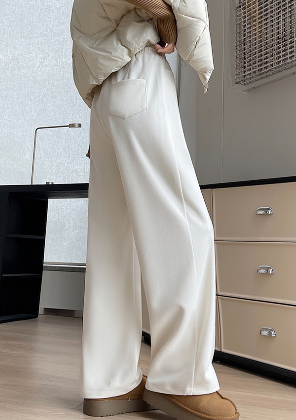 Casual drape banana pants pants lazy white wide leg pants