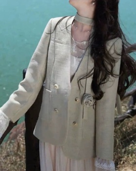 France style streamer business suit thin generous coat