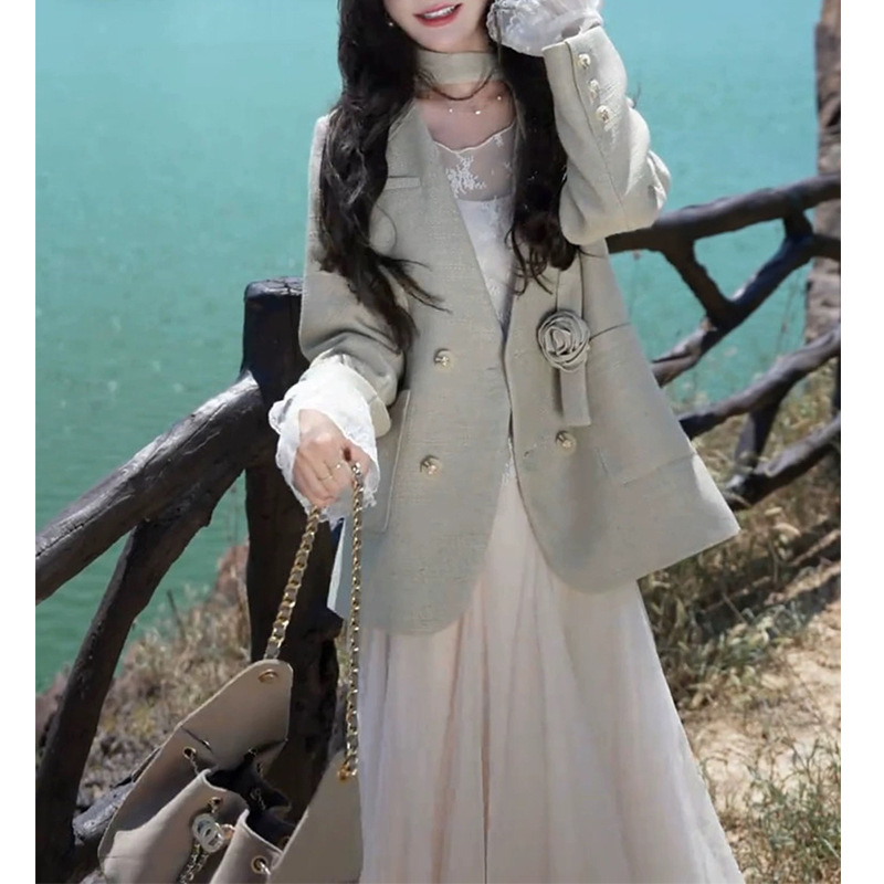 France style streamer business suit thin generous coat