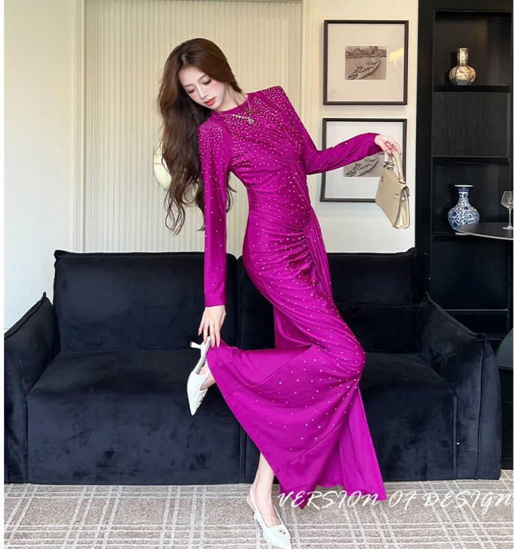 Package hip fashion long dress long sleeve autumn dress