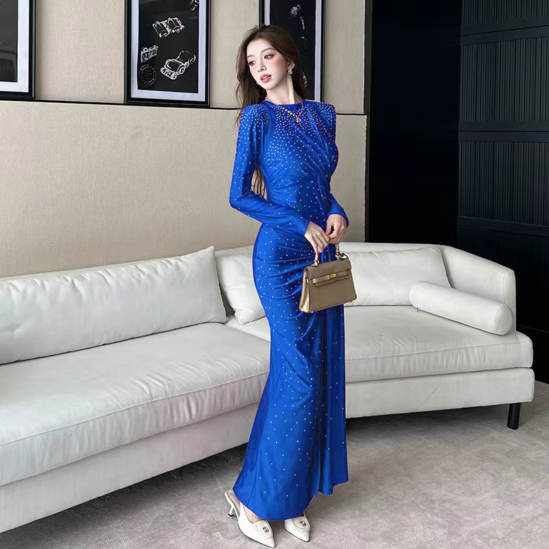 Package hip fashion long dress long sleeve autumn dress