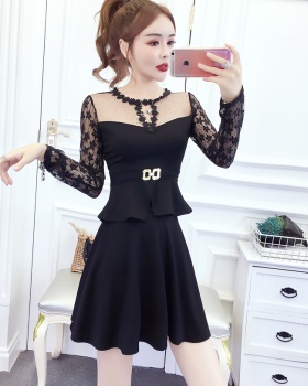 Gauze pinched waist strapless skirt sexy ladies tops a set