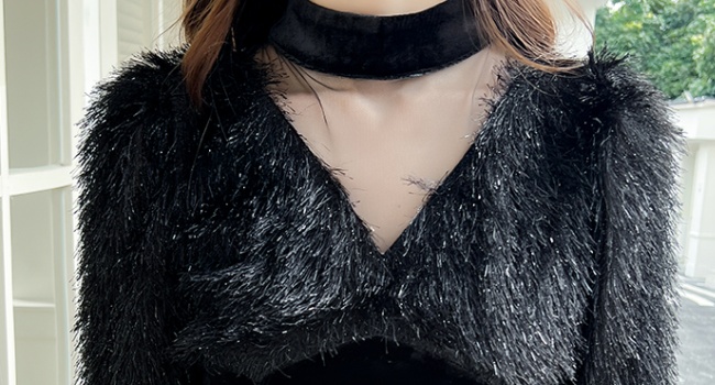 Package hip V-neck long dress temperament dress