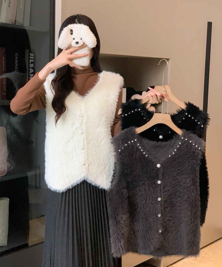 Outside the ride sweater knitted waistcoat for women