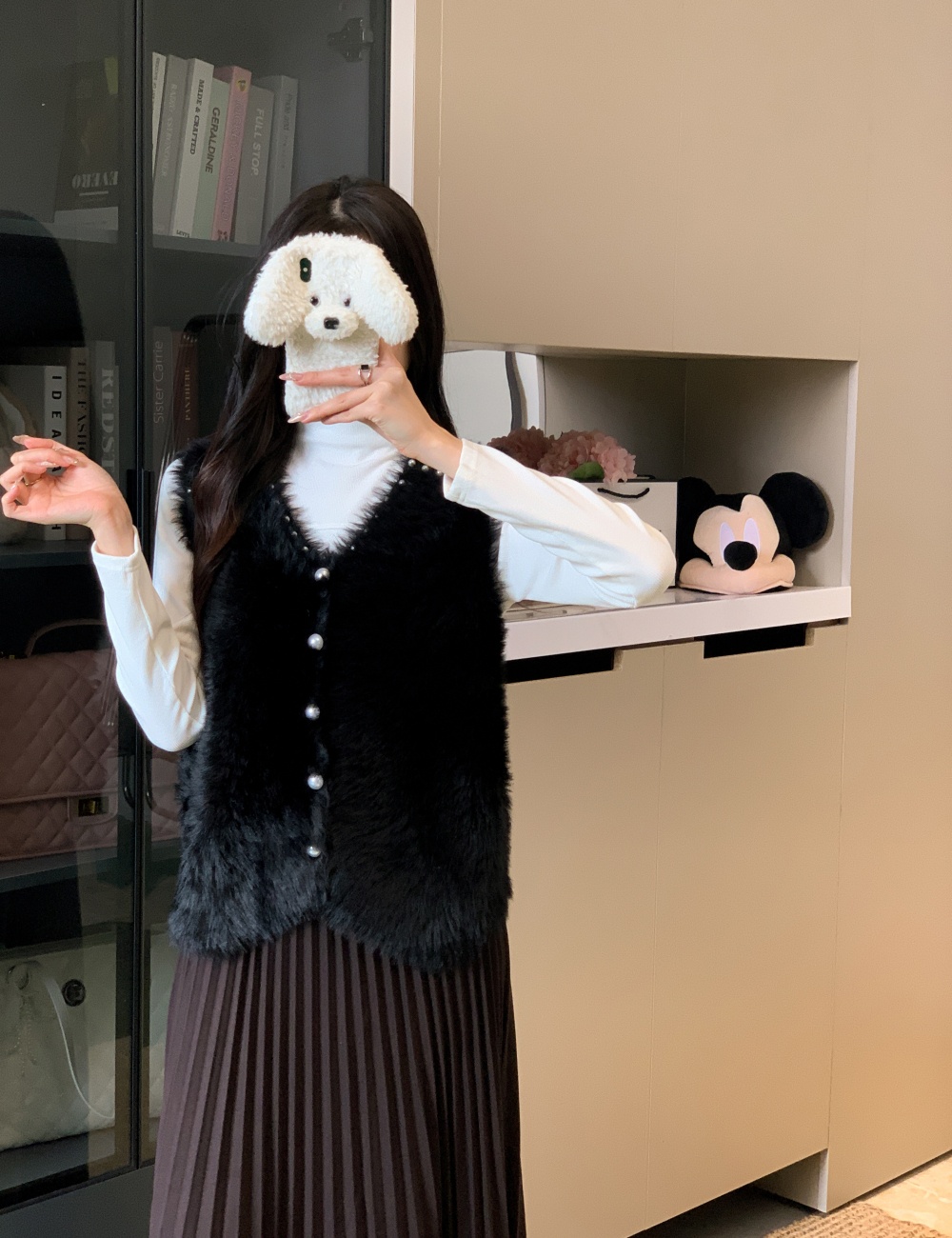 Outside the ride sweater knitted waistcoat for women