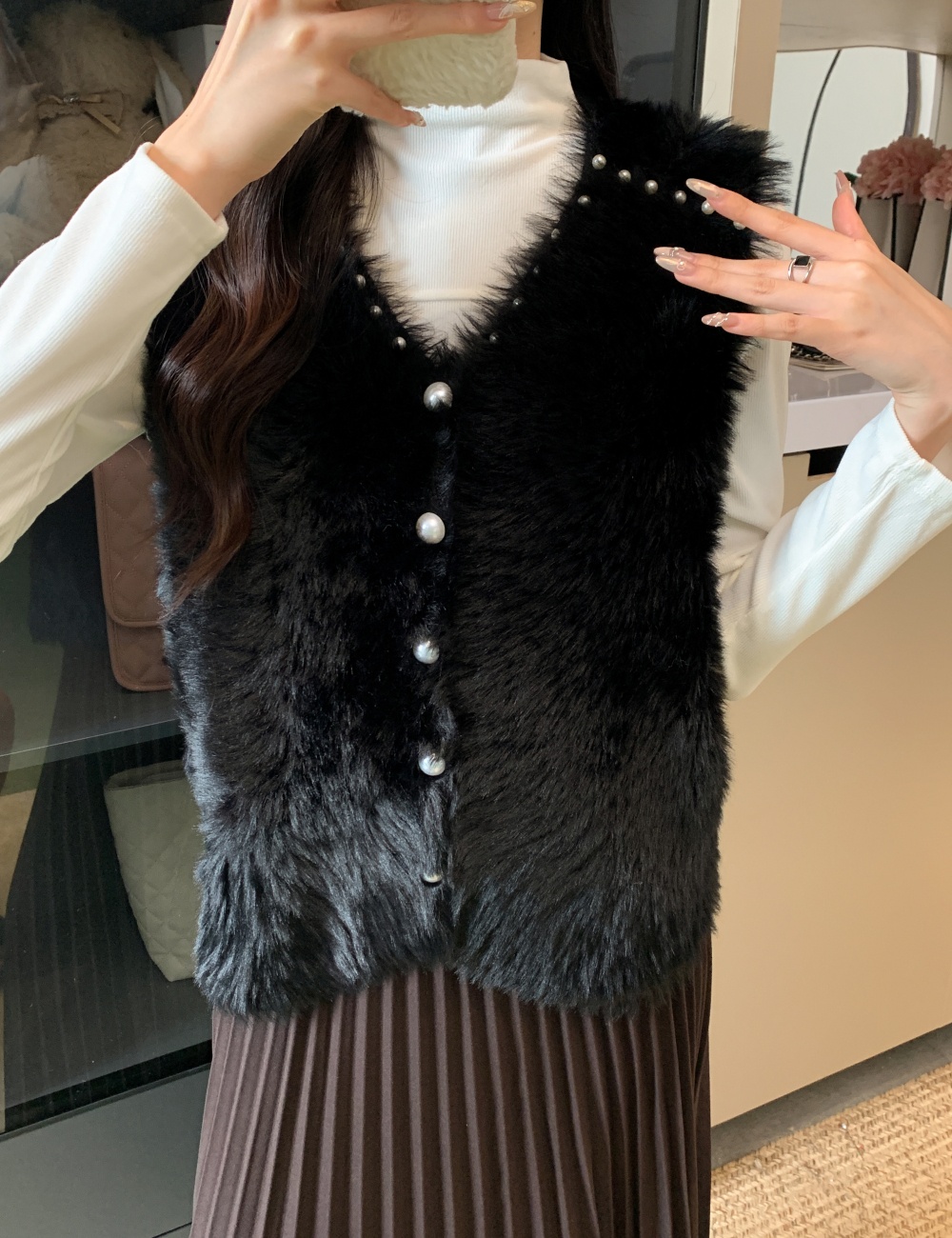Outside the ride sweater knitted waistcoat for women