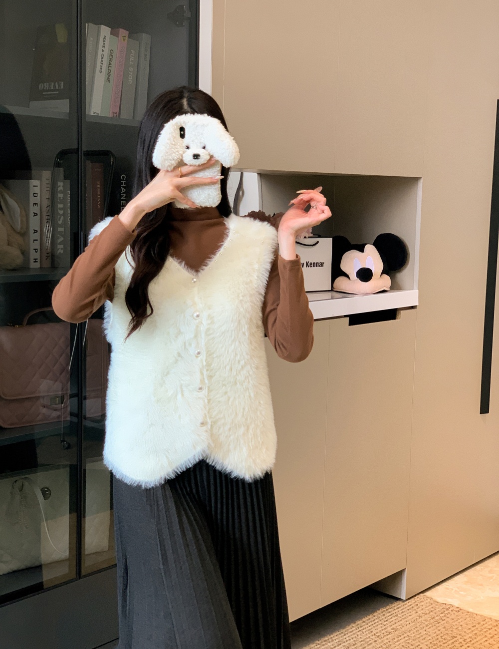 Outside the ride sweater knitted waistcoat for women