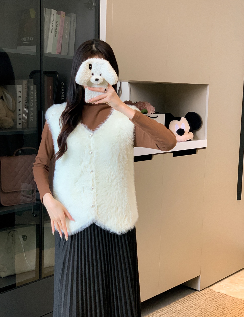 Outside the ride sweater knitted waistcoat for women